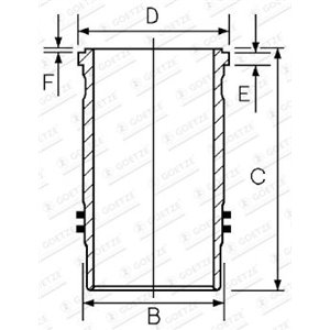 15-450130-00 Cylinder liner  inner diamet - Top1autovaruosad