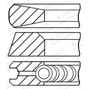 08-280200-00 Piston rings (125mm (STD) 3 3 5) fits: MAN fits: MAN F9; FENDT 60