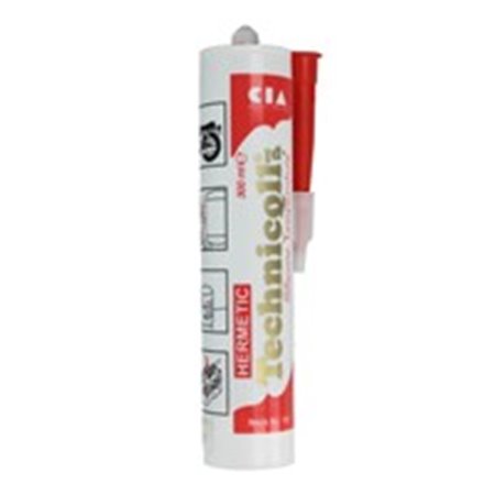 TECHNICQLL TE B-105 300 ML - Compound sealing, silicone sealant, Cartridge 300ml, colour: Red, resistant to Coolant Engine oil