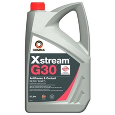 COMMA ANTIFREEZE G30 - Coolant (coolant type G12G12+) (5L) XSM5L, silicate free, red, norm: BS 6580 2010, contains: mono-ethyle