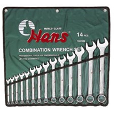 HANS 16614M - Set of combination wrenches, combination wrench(es), number of tools: 14pcs