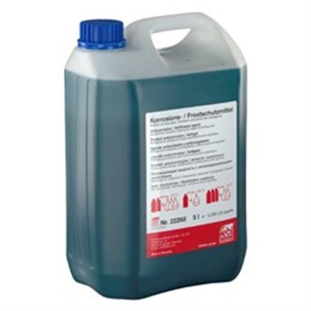 FEBI 22268 - Antifreeze/coolant fluids and concentrates (coolant type G11) (5L, 1:1=-35°C), blue, norm: MAN 324 NF MB 325.0 MB