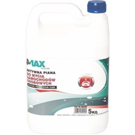 4MAX 1305-01-0024E - Active foam, 5kg 4MAX, safe for car paint and rubber elements, intended use: passenger cars, removes: fat, 