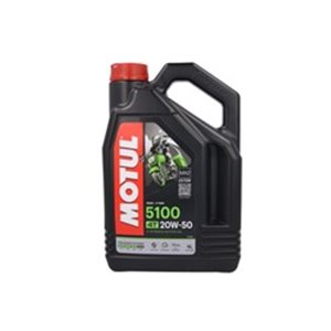 5100 20W50 4L 109945 4T engine oil 4T MOTUL 5100 SAE 20W50 4l SM JASO MA 2 Semi synthe