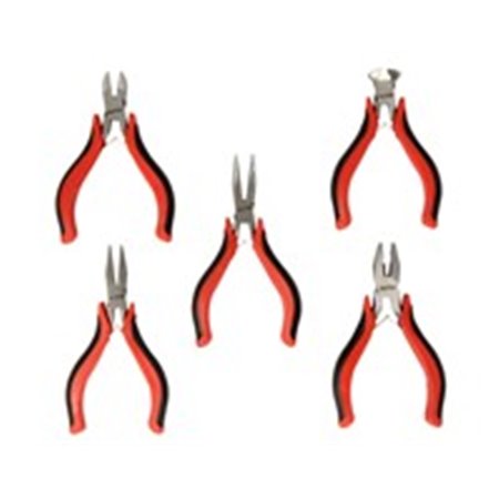 A set of five most commonly used precision pliers is an indispensable set for every DIY and professional, as well as model maker