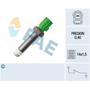 FAE12616 Oil pressure sensor (1 pin; green) fits: JAGUAR S TYPE II, XF I, 