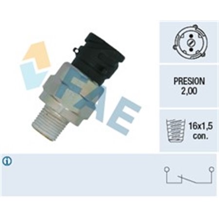 FAE18113 Oil pressure sensor (2bar 1 pin black) fits: VOLVO B12 12.0D/12