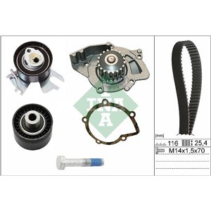 530 0449 30 Timing set (belt + pulley + water pump) fits: VOLVO C30, C70 II, 