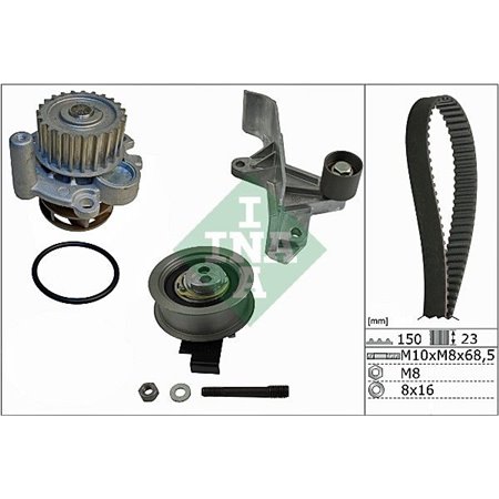 530 0546 30 Water Pump & Timing Belt Kit Schaeffler INA