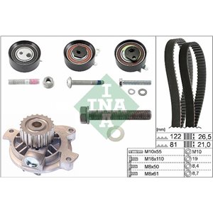 530 0483 30 Water Pump & Timing Belt Kit Schaeffler INA - Top1autovaruosad