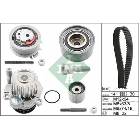 530 0463 30 Vattenpump & Kamremssats Schaeffler INA