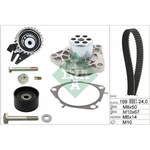 530 0562 30 Water Pump & Timing Belt Kit Schaeffler INA - Top1autovaruosad
