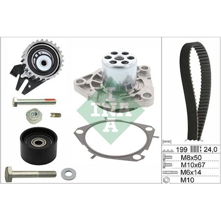 530 0562 30 Water Pump & Timing Belt Kit Schaeffler INA