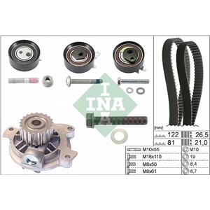 530 0484 30 Water Pump & Timing Belt Kit Schaeffler INA - Top1autovaruosad