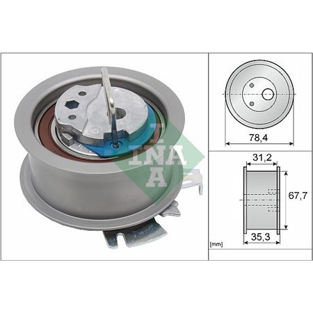 531 0565 30 Timing belt tension roll/pulley fits: AUDI A2, A3, A4 B6, A4 B7, 