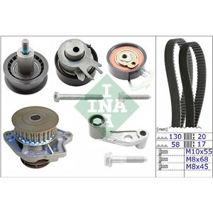 530 0089 31 Timing set (belt + pulley + water pump) fits: AUDI A2; SEAT ALTEA