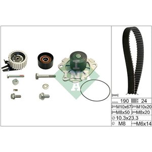 530 0624 30 Timing set (belt + pulley + water pump) fits: ALFA ROMEO 159; FIA