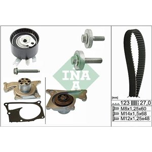 530 0197 32 Timing set (belt + pulley + water pump) fits: DACIA DUSTER, DUSTE