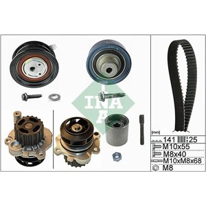 530 0361 31 Timing set (belt + pulley + water pump) fits: AUDI A3; SEAT CORDO