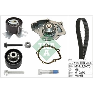 530 0558 31 Water Pump & Timing Belt Kit Schaeffler INA - Top1autovaruosad