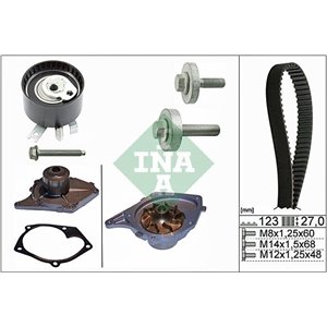 530 0197 30 Water Pump & Timing Belt Kit Schaeffler INA - Top1autovaruosad