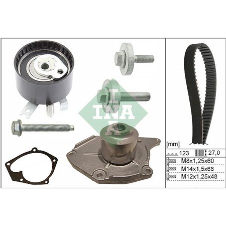 530 0197 31 Water Pump & Timing Belt Kit Schaeffler INA