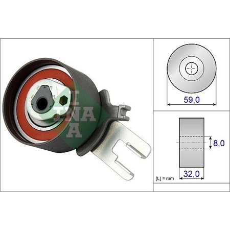 531 0859 10 Tensioner Pulley, timing belt Schaeffler INA