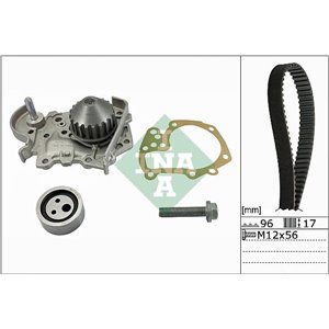 530 0191 31 Water Pump & Timing Belt Kit Schaeffler INA - Top1autovaruosad