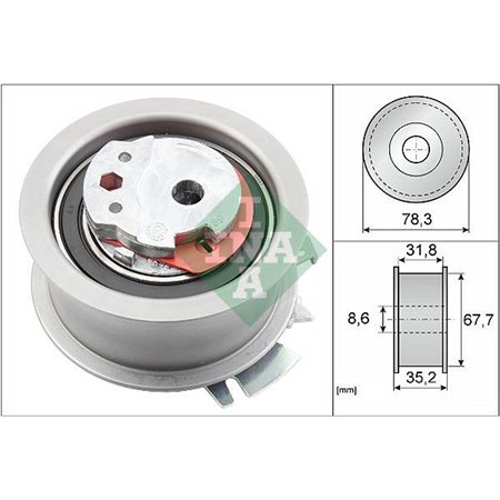 531 0628 30 Tensioner Pulley, timing belt Schaeffler INA