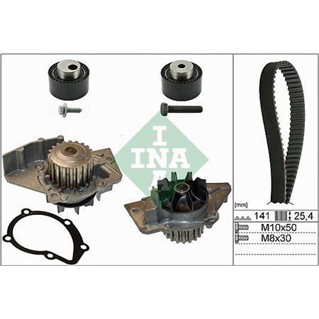 530 0111 30 Water Pump & Timing Belt Kit Schaeffler INA