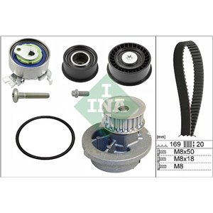 530 0078 30 Timing set (belt + pulley + water pump) fits: CHEVROLET CORSA, TI