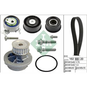 530 0443 30 Veepump + hammasrihmakomplekt Schaeffler INA - Top1autovaruosad