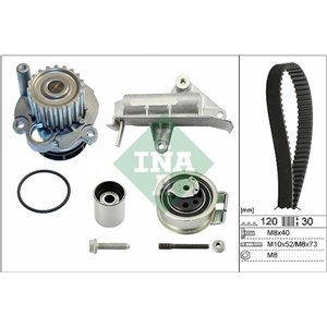 530 0177 30 Water Pump & Timing Belt Kit Schaeffler INA - Top1autovaruosad