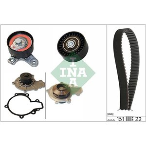 530 0572 30 Water Pump & Timing Belt Kit Schaeffler INA - Top1autovaruosad