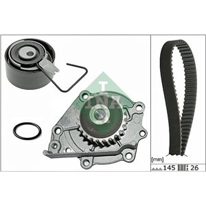 530 0376 30 Timing set (belt + pulley + water pump) fits: LAND ROVER FREELAND