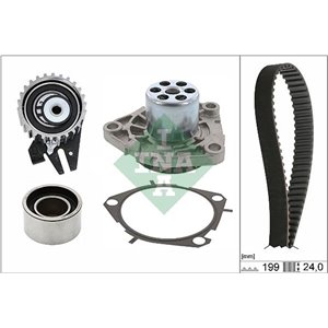 530 0625 30 Timing set (belt + pulley + water pump) fits: ALFA ROMEO 159, 166