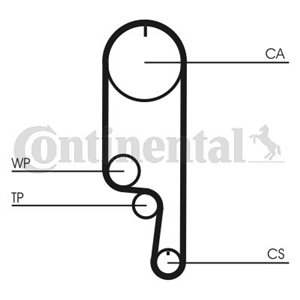 CT 1008 WP2 Hammasrihma kpl. (rihm + rull + veepump) sobib: CHEVROLET AVEO / 