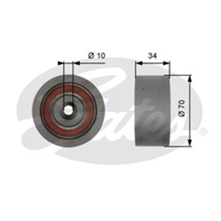 GATT42159 Timing belt support roller/pulley fits: AUDI A4 B5, A4 B6, A4 B7,