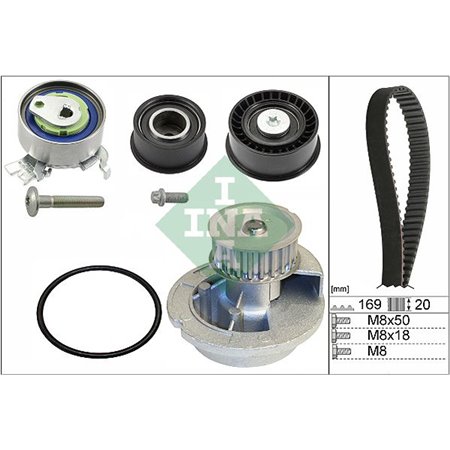 530 0078 31 Water Pump & Timing Belt Kit Schaeffler INA