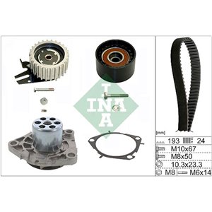 530 0561 30 Water Pump & Timing Belt Kit Schaeffler INA - Top1autovaruosad