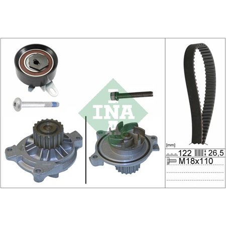 530 0175 31 Water Pump & Timing Belt Kit Schaeffler INA