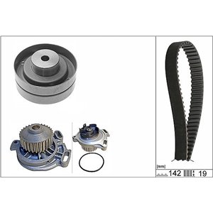 530 0156 30 Timing set (belt + pulley + water pump) fits: AUDI 100 C3, 200 C3