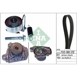 530 0505 31 Timing set (belt + pulley + water pump) fits: HONDA CIVIC VII 1.4