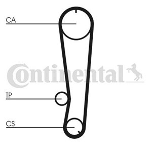 CT 655 Hammasrihm sobib: NISSAN BLUEBIRD, PRAIRIE, PRAIRIE PRO 2.0 04.84