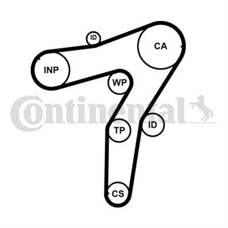 CT 1183 Timing belt fits: OPEL ASTRA J, ASTRA J GTC, CASCADA, INSIGNIA A,