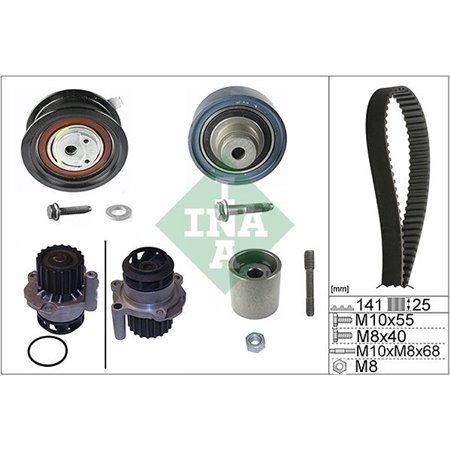 530 0361 30 Water Pump & Timing Belt Kit Schaeffler INA