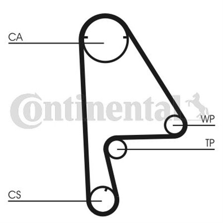 CT862WP1 Vattenpump & Kamremssats CONTINENTAL CTAM