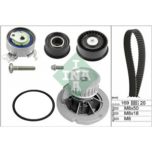 530 0078 32 Water Pump & Timing Belt Kit Schaeffler INA - Top1autovaruosad