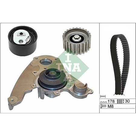 530 0232 30 Water Pump & Timing Belt Kit Schaeffler INA