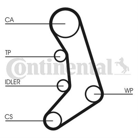 CT758 Timing Belt CONTINENTAL CTAM